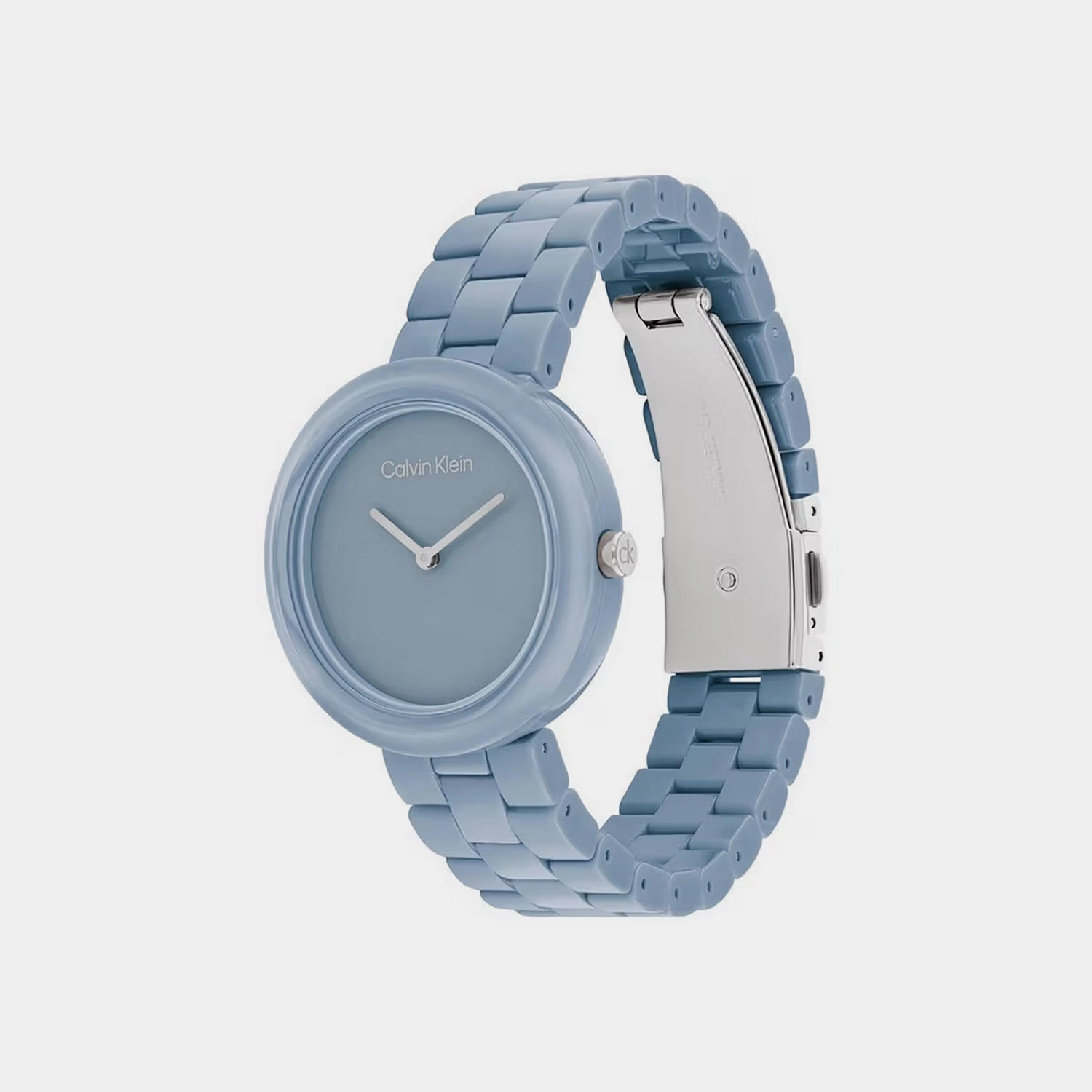 Women Quartz Blue Dial Analog Stainless Steel Watch 25100074