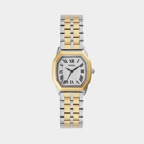 Women Quartz Cream Dial Analog Stainless Steel Watch ES5362