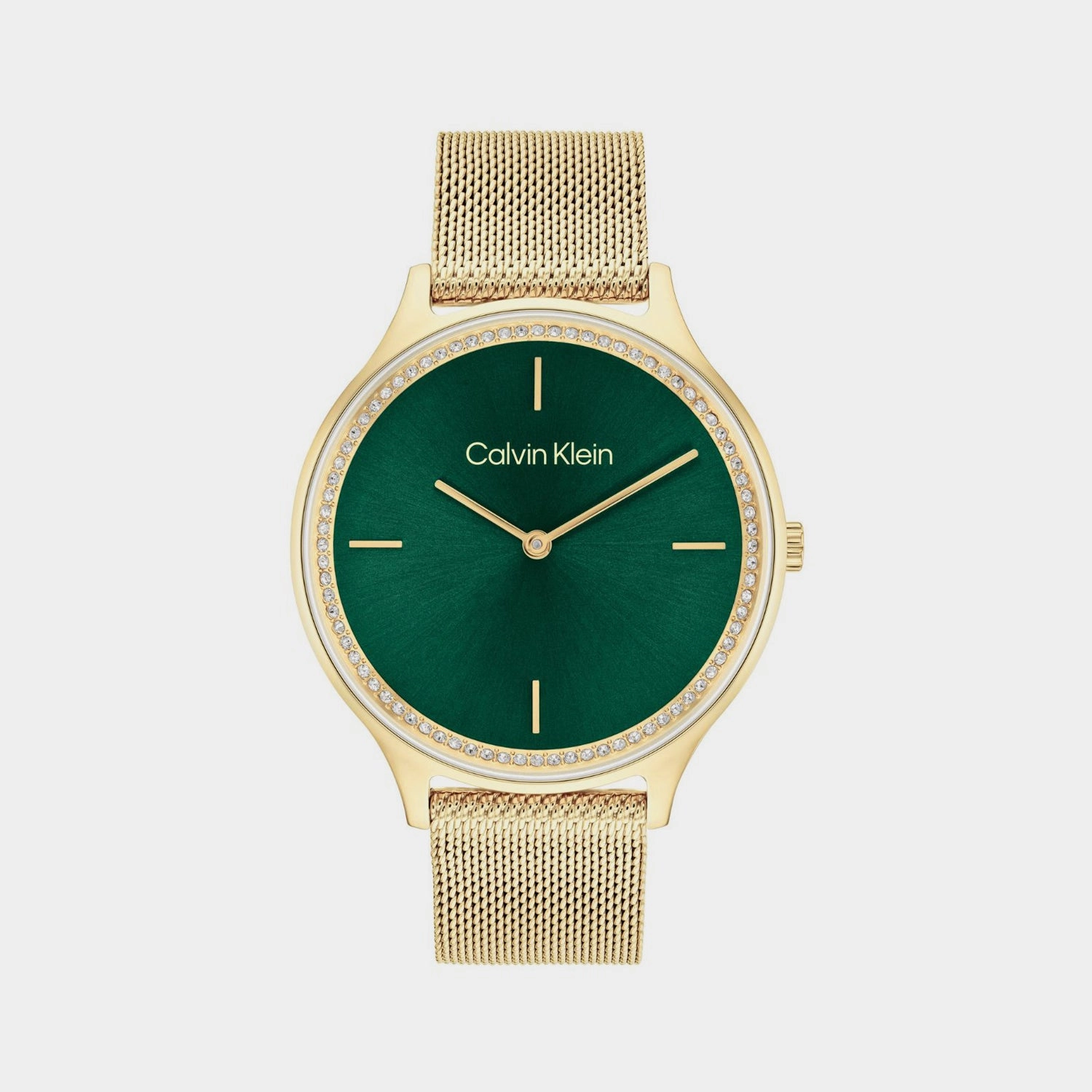 Women Quartz Dark Green Dial Analog Stainless Steel Watch 25100005