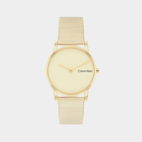 Women Quartz Gold Dial Analog Stainless Steel Watch 25100035