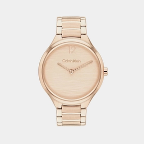 Women Quartz Gold Dial Analog Stainless Steel Watch 25100050
