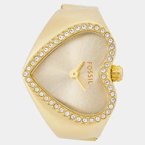 Women Quartz Gold Dial Analog Stainless Steel Watch ES5407