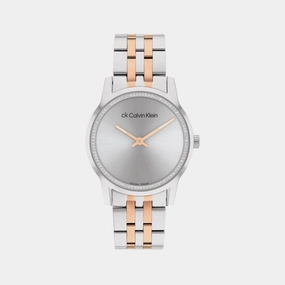 Women Quartz Grey Dial Analog Stainless Steel Watch 25000020
