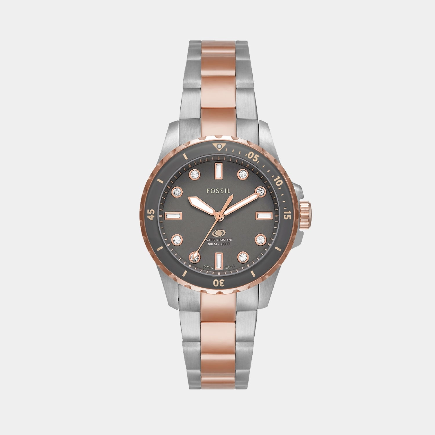 Women Quartz Grey Dial Analog Stainless Steel Watch ES5348