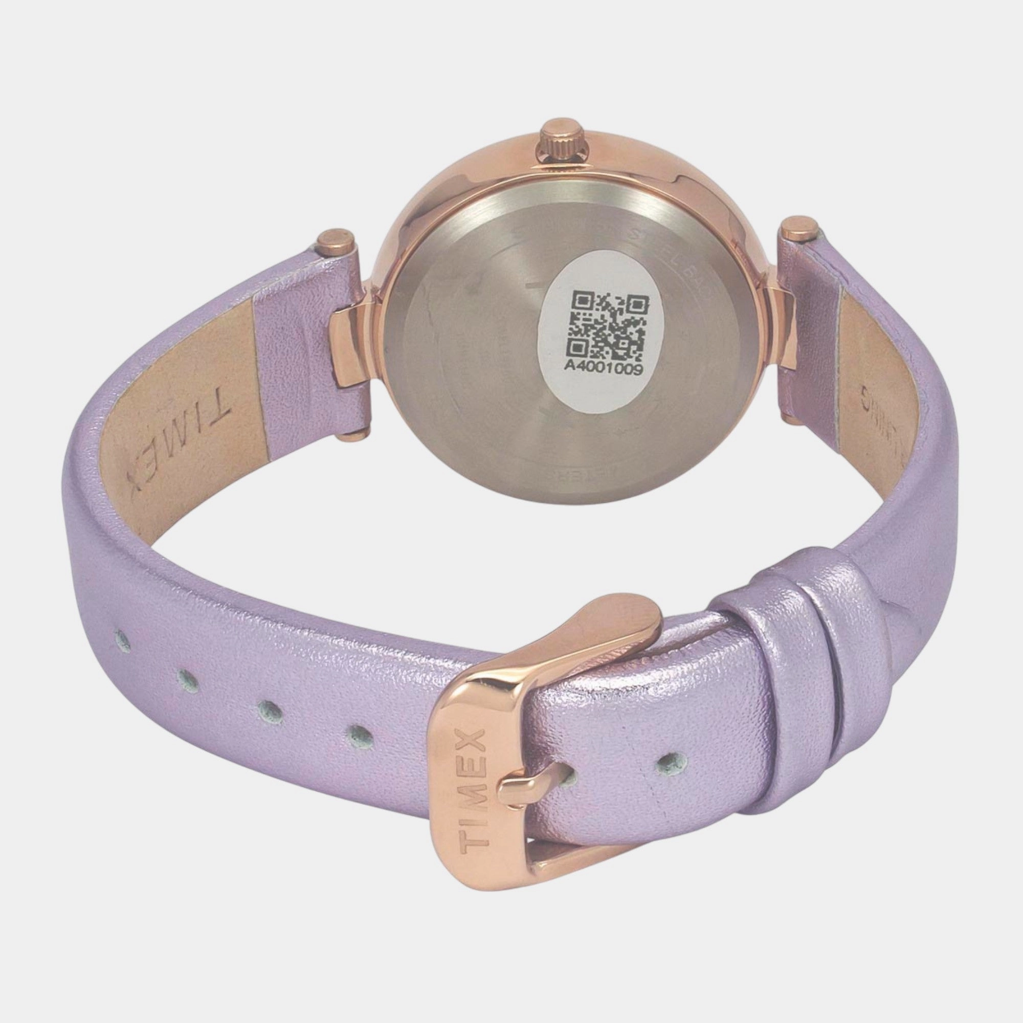 Women Quartz Lavender Dial Analog Leather Watch TWEL19200