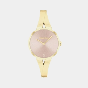 Women Quartz Light Blush Dial Analog Stainless Steel Watch 25100027