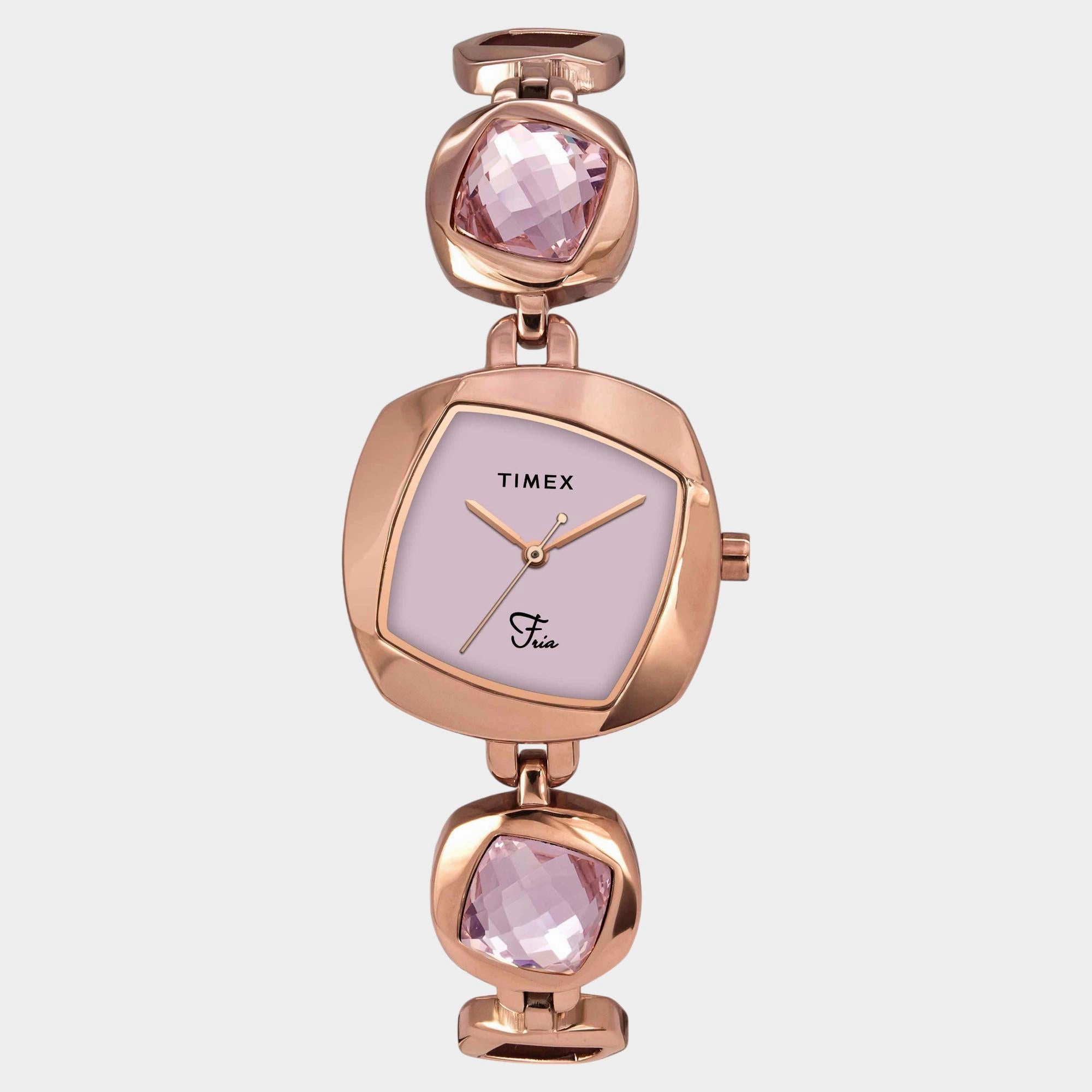 Women Quartz Mother of Pearl Dial Analog Brass Watch TWEL15006