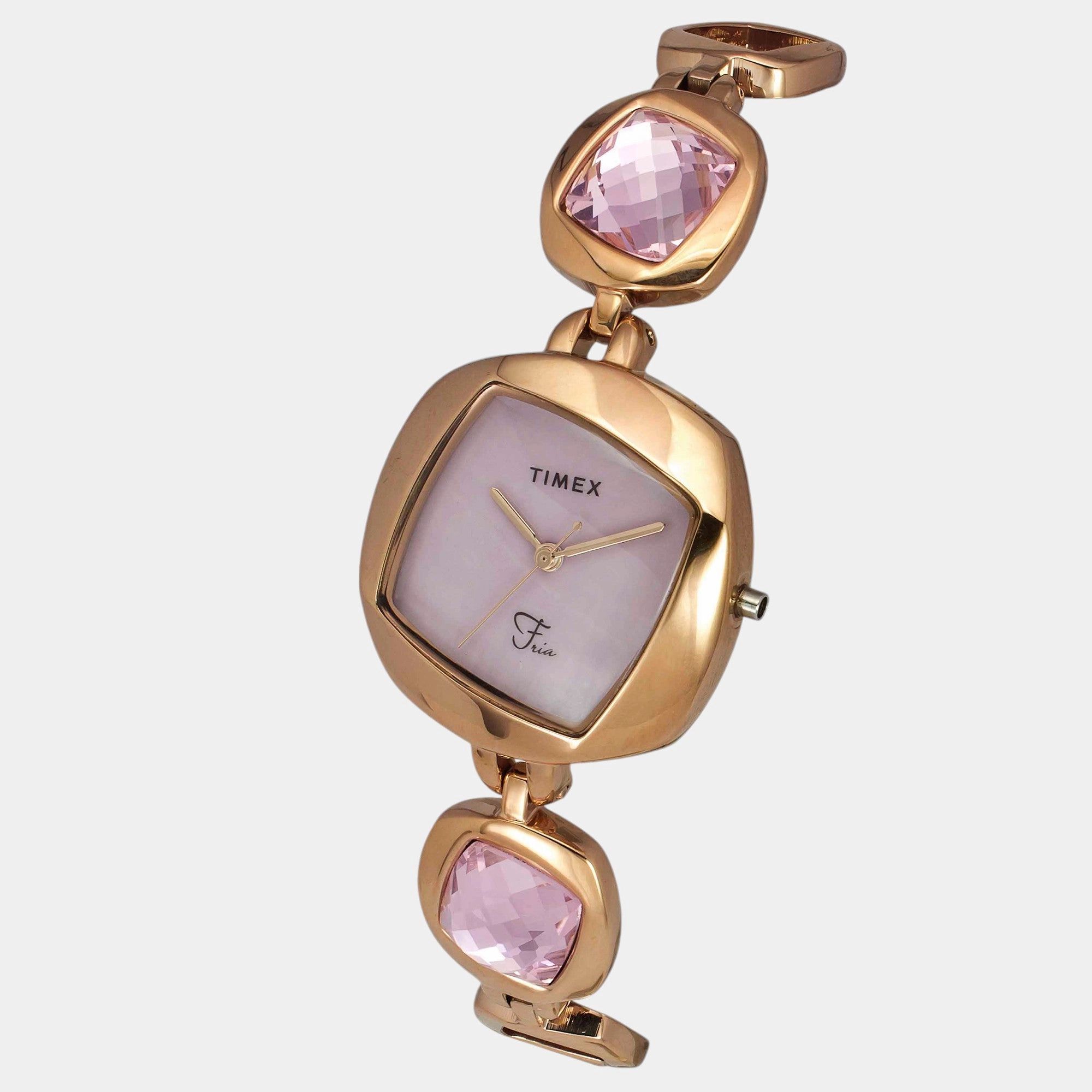 Women Quartz Mother of Pearl Dial Analog Brass Watch TWEL15006