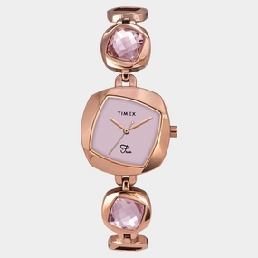 Women Quartz Mother of Pearl Dial Analog Brass Watch TWEL15006