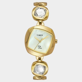 Women Quartz Mother of Pearl Dial Analog Brass Watch TWEL15007