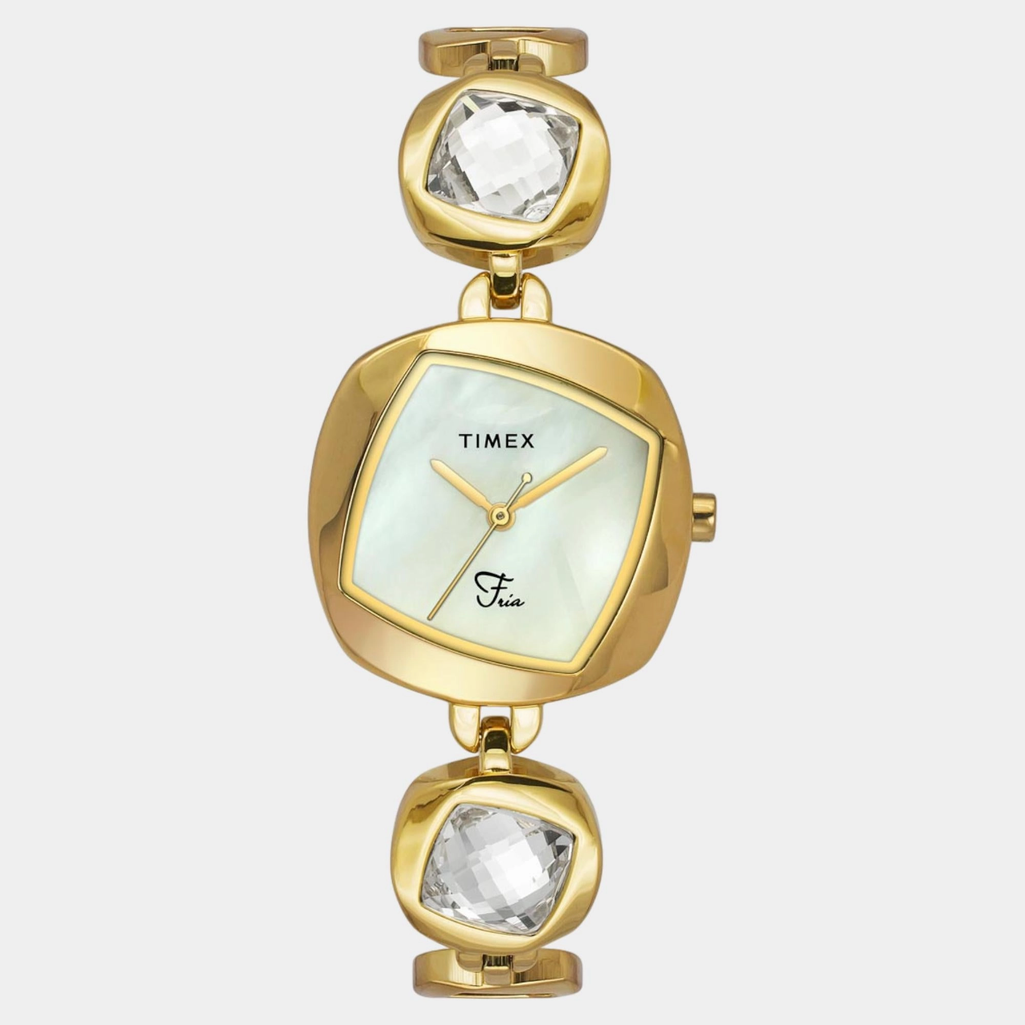 Women Quartz Mother of Pearl Dial Analog Brass Watch TWEL15007