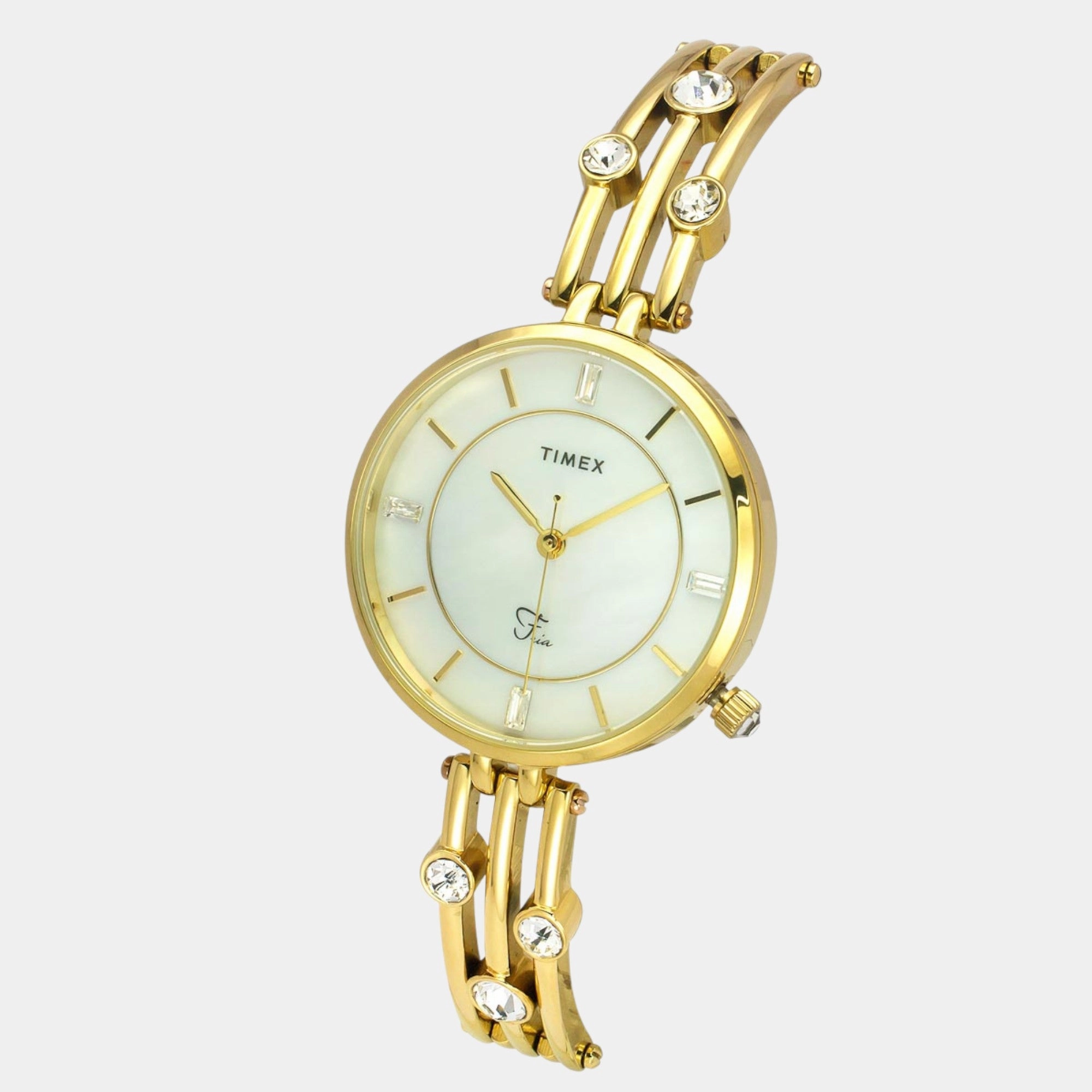 Women Quartz Mother of Pearl Dial Analog Brass Watch TWEL16004