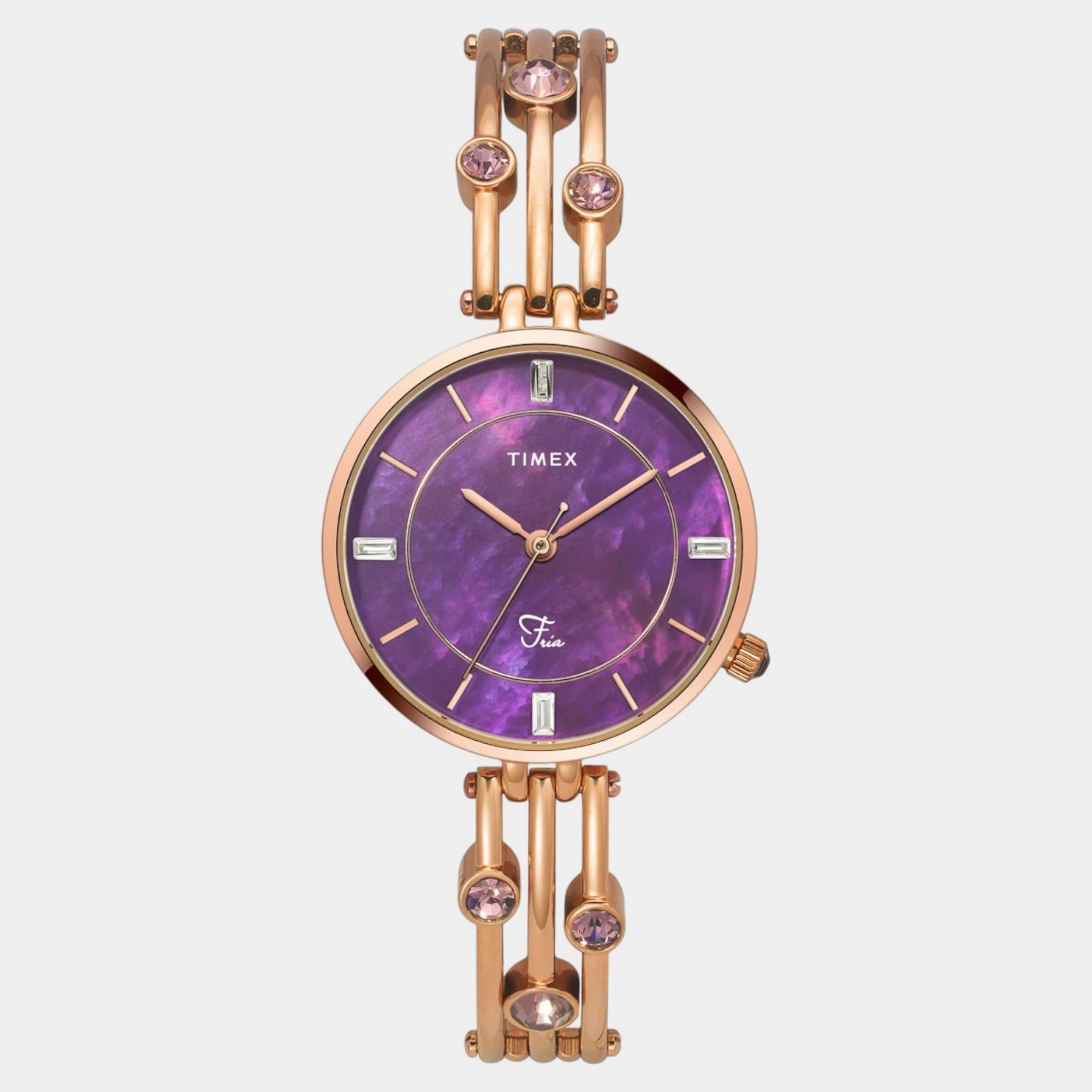 Women Quartz Mother of Pearl Dial Analog Brass Watch TWEL16005