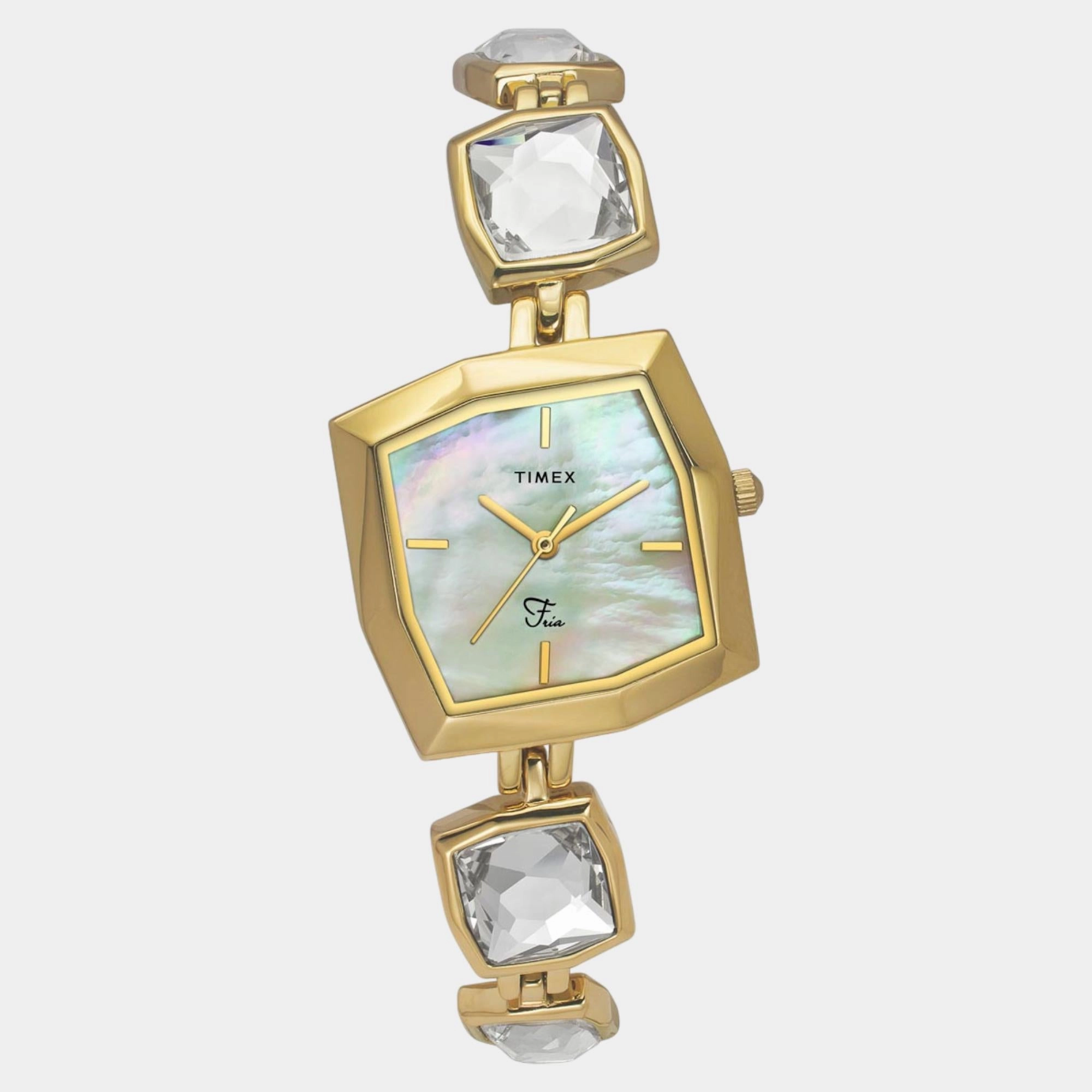 Women Quartz Mother of Pearl Dial Analog Brass Watch TWEL16104