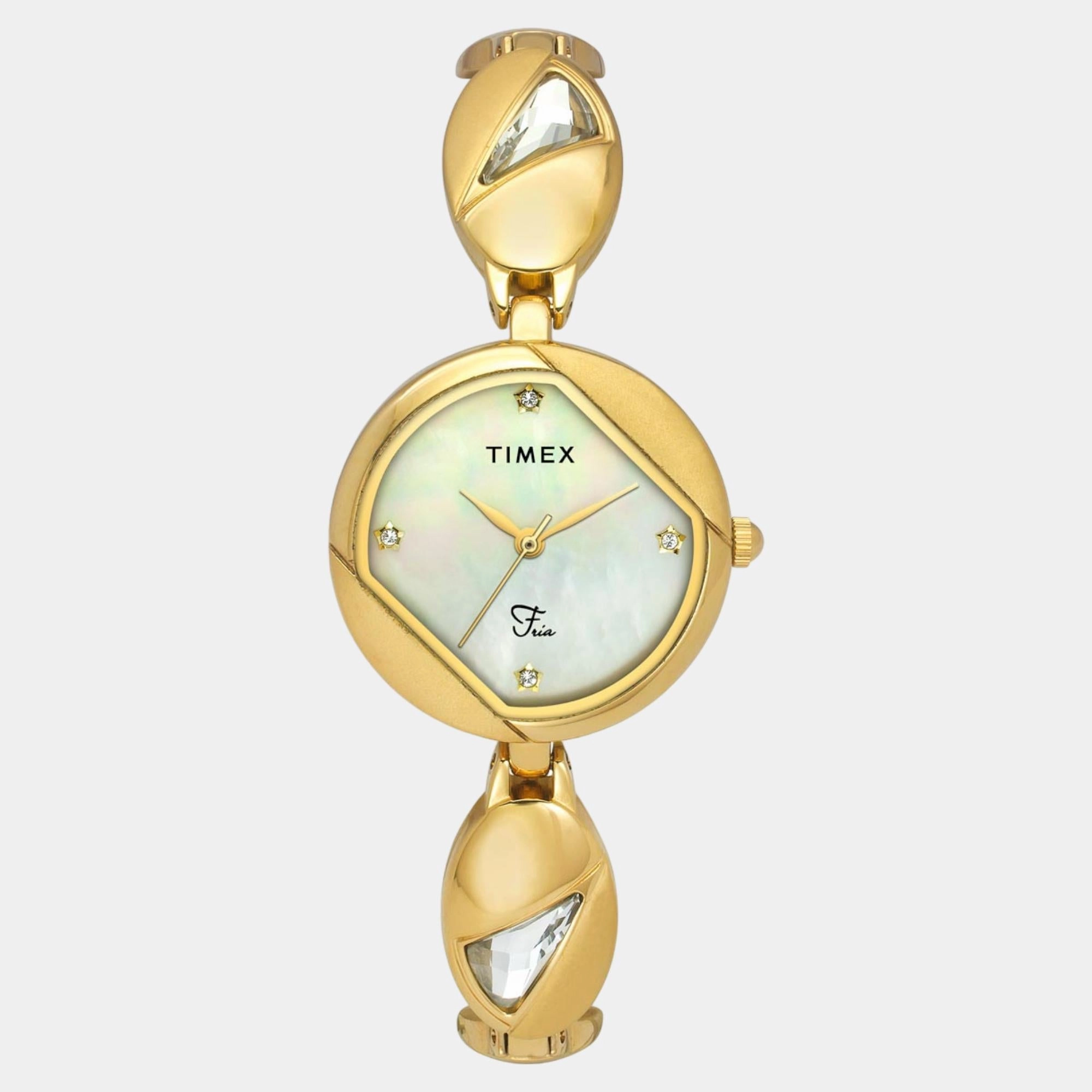 Women Quartz Mother of Pearl Dial Analog Brass Watch TWEL16305