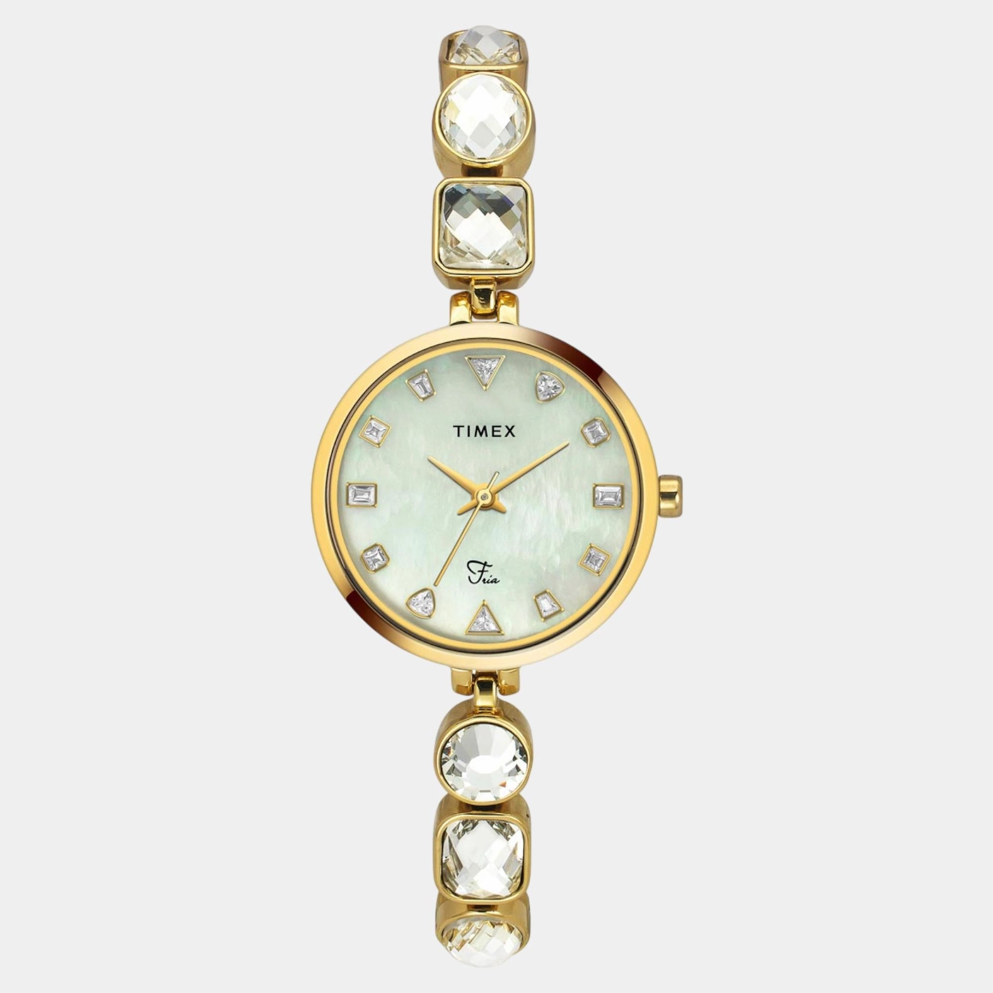 Women Quartz Mother of Pearl Dial Analog Brass Watch TWEL17304