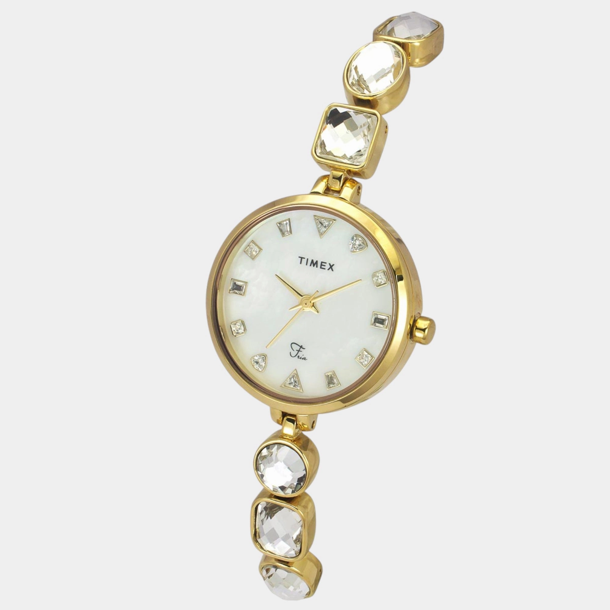 Women Quartz Mother of Pearl Dial Analog Brass Watch TWEL17304