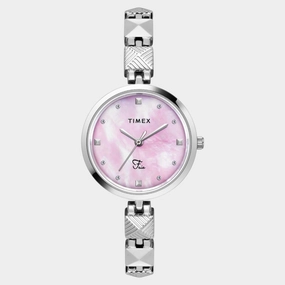 Women Quartz Mother of Pearl Dial Analog Brass Watch TWEL18307