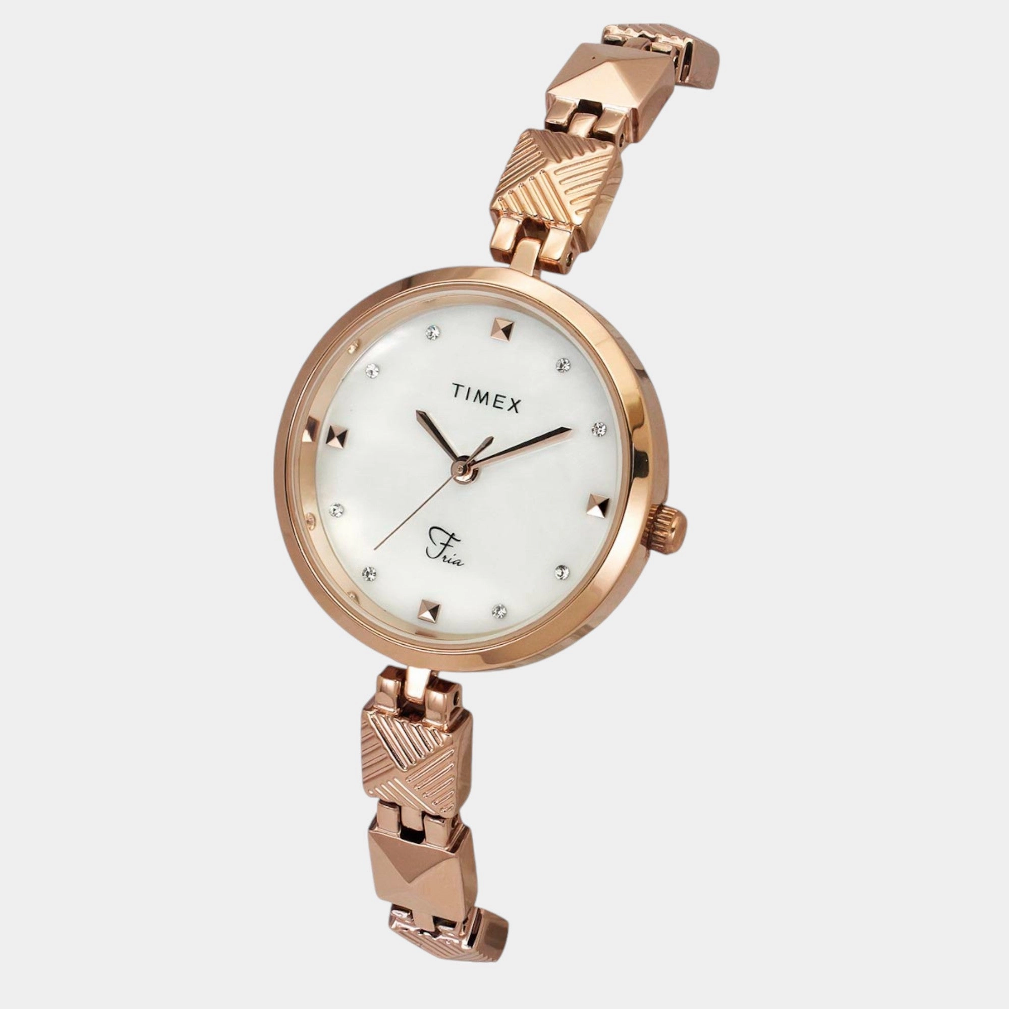 Women Quartz Mother of Pearl Dial Analog Brass Watch TWEL18309