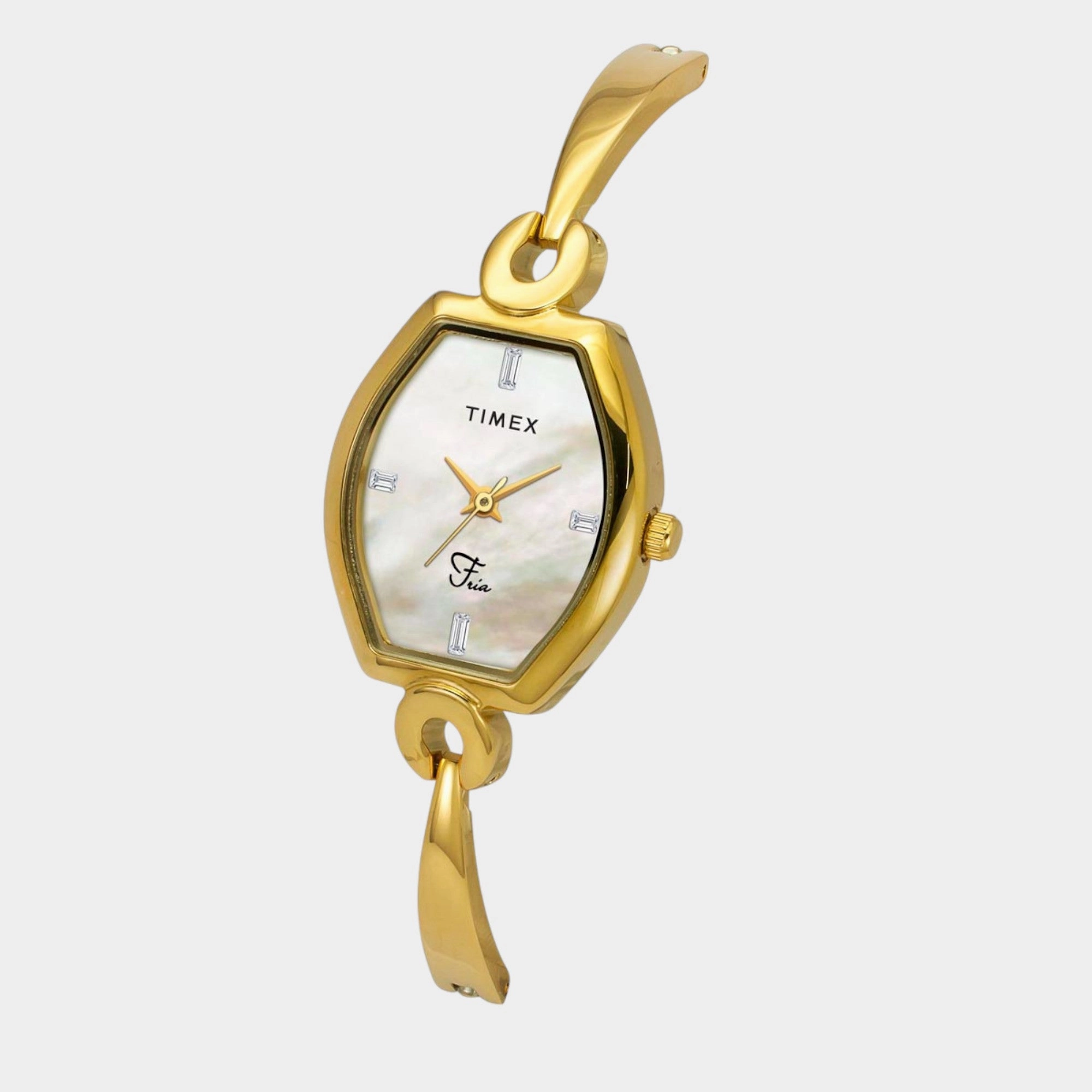 Women Quartz Mother of Pearl Dial Analog Brass Watch TWEL19701