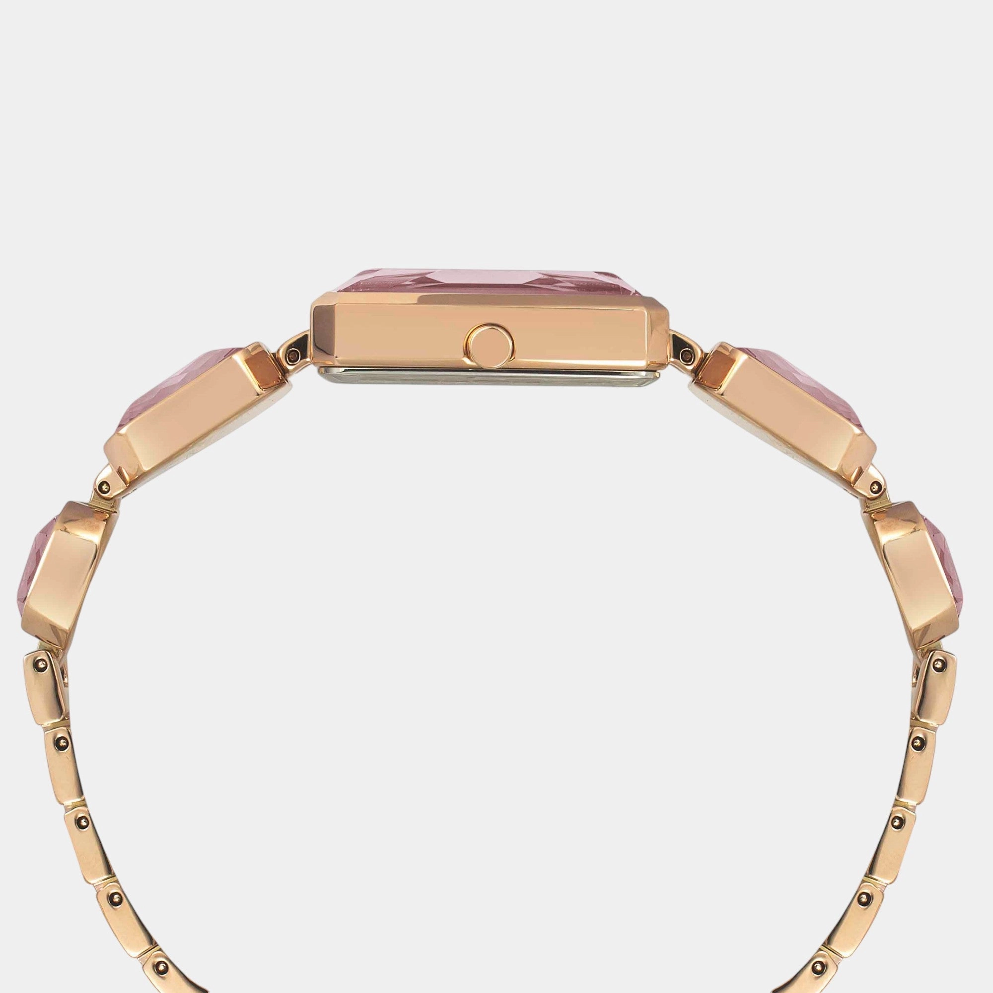 Women Quartz Pink Dial Analog Brass Watch TWEL16906