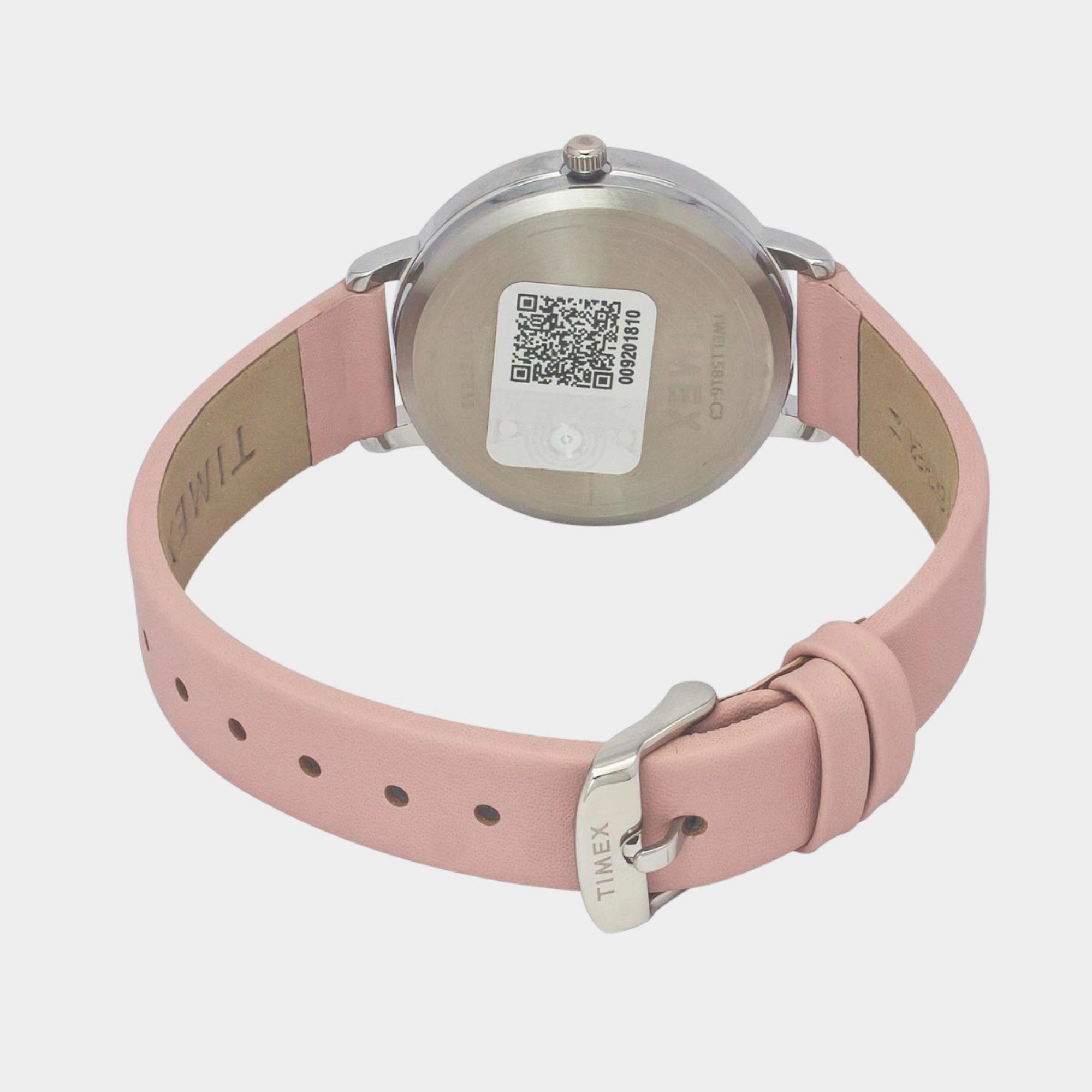 Women Quartz Pink Dial Analog Leather Watch TWEL15816