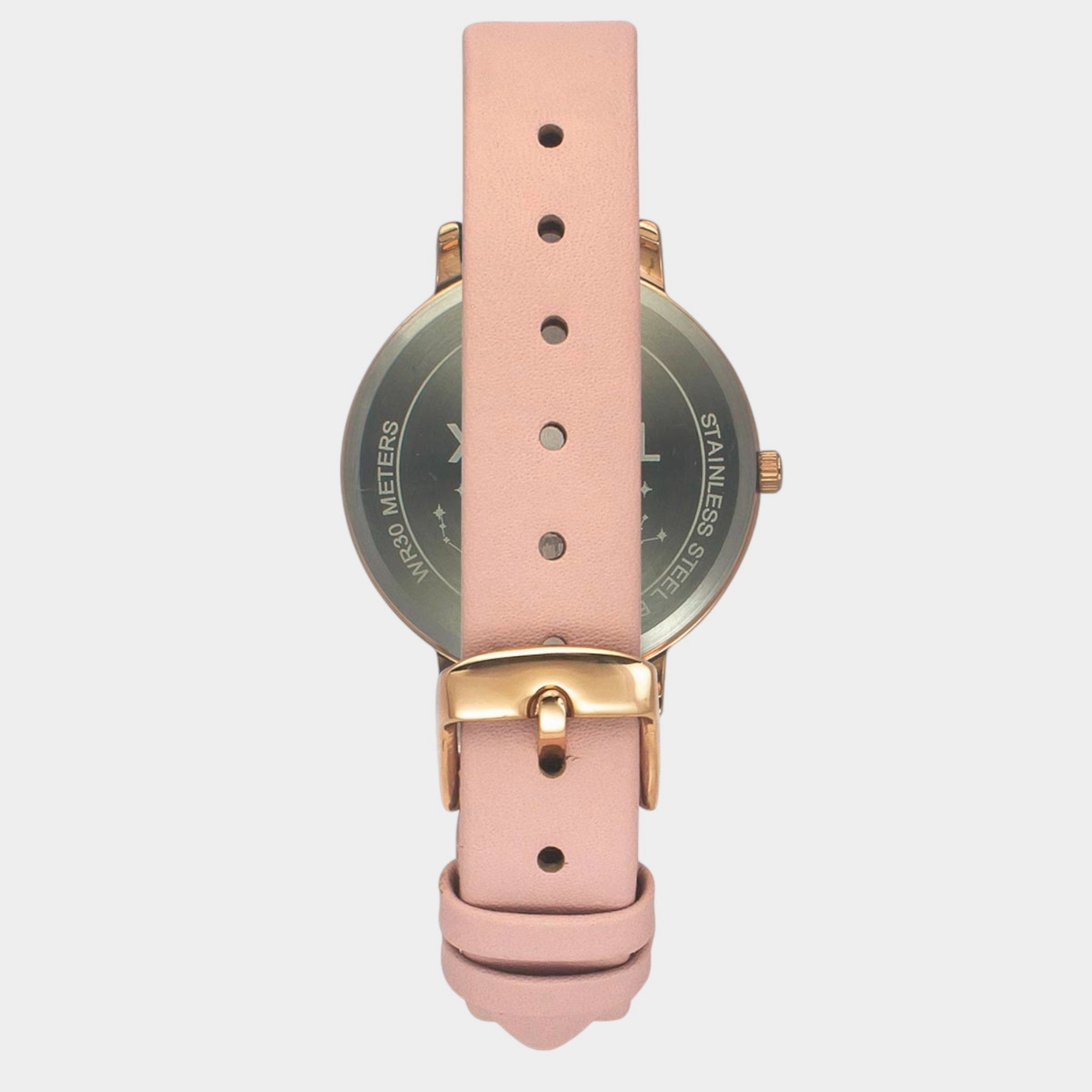 Women Quartz Pink Dial Analog Leather Watch TWEL19100