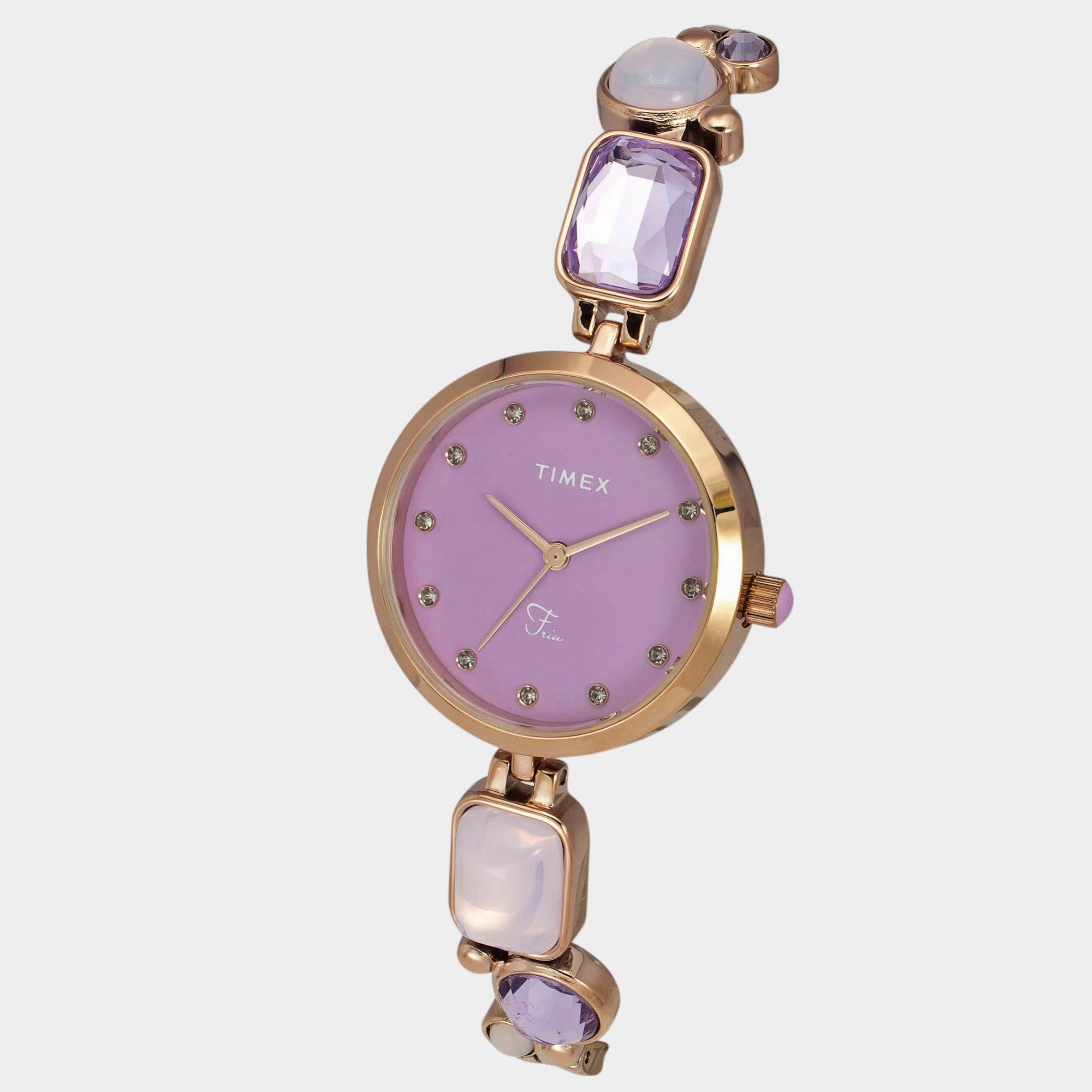 Women Quartz Purple Dial Analog Brass Watch TWEL17803
