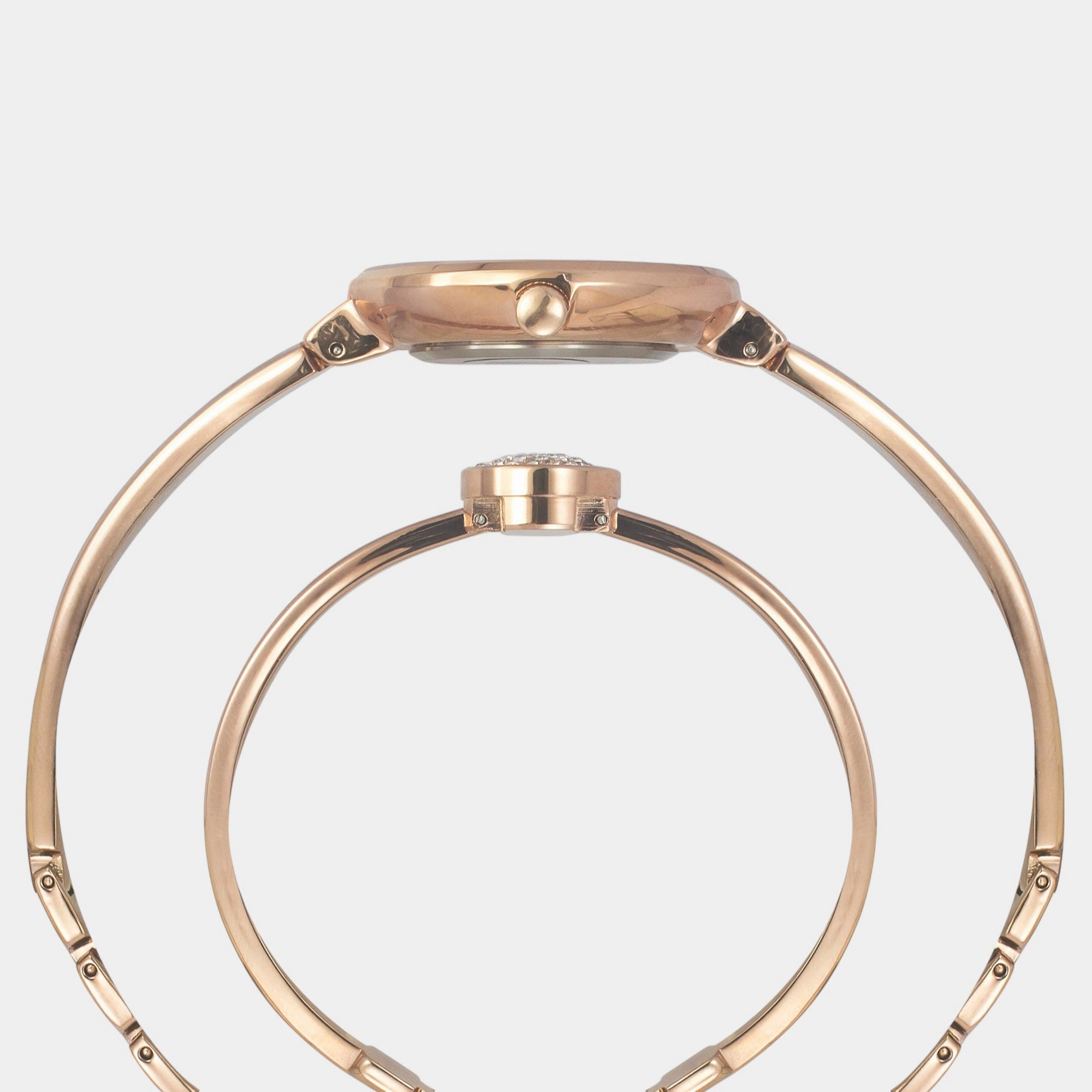 Women Quartz Rose Gold Dial Analog Brass Watch TWEL18502