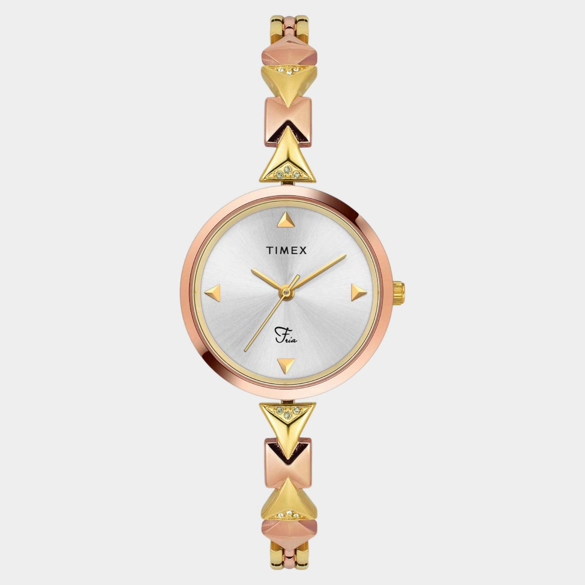 Women Quartz Silver Dial Analog Brass Watch TWEL18306