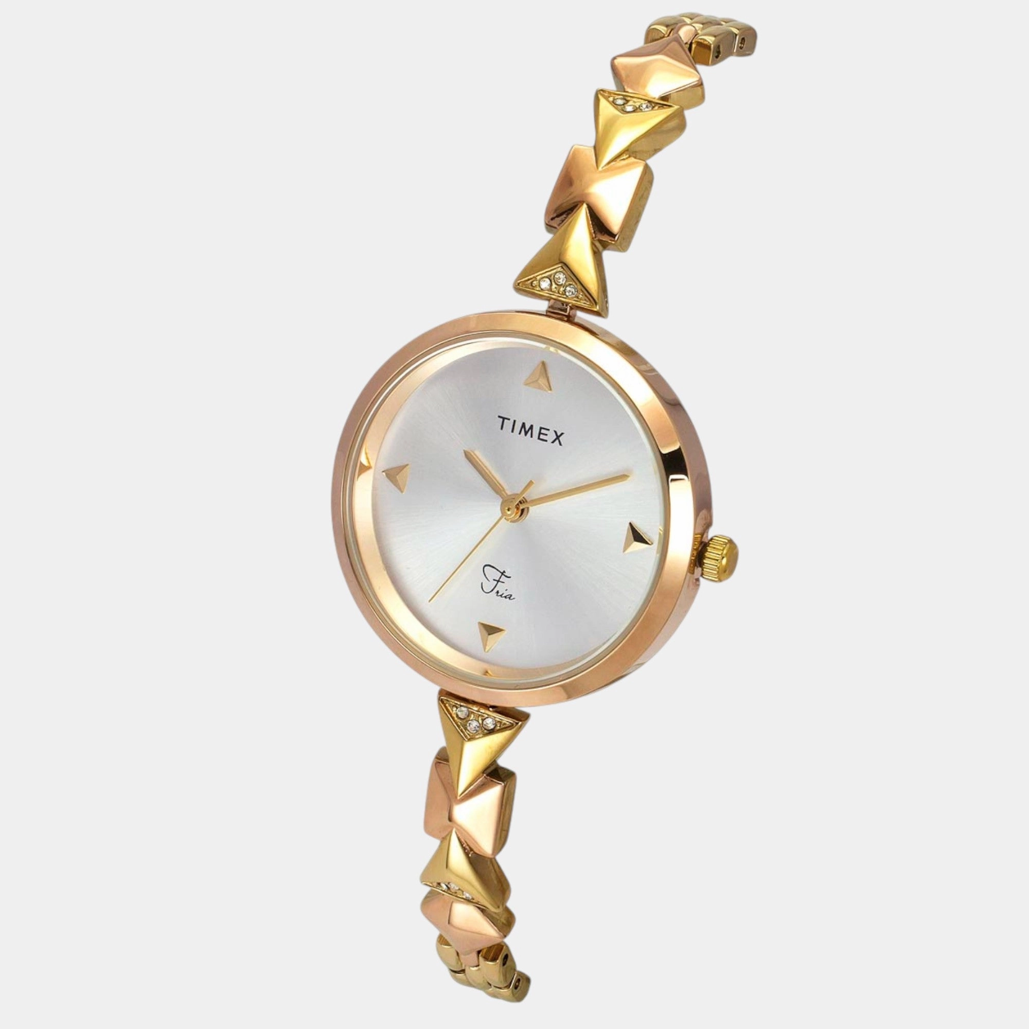 Women Quartz Silver Dial Analog Brass Watch TWEL18306