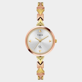 Women Quartz Silver Dial Analog Brass Watch TWEL18306