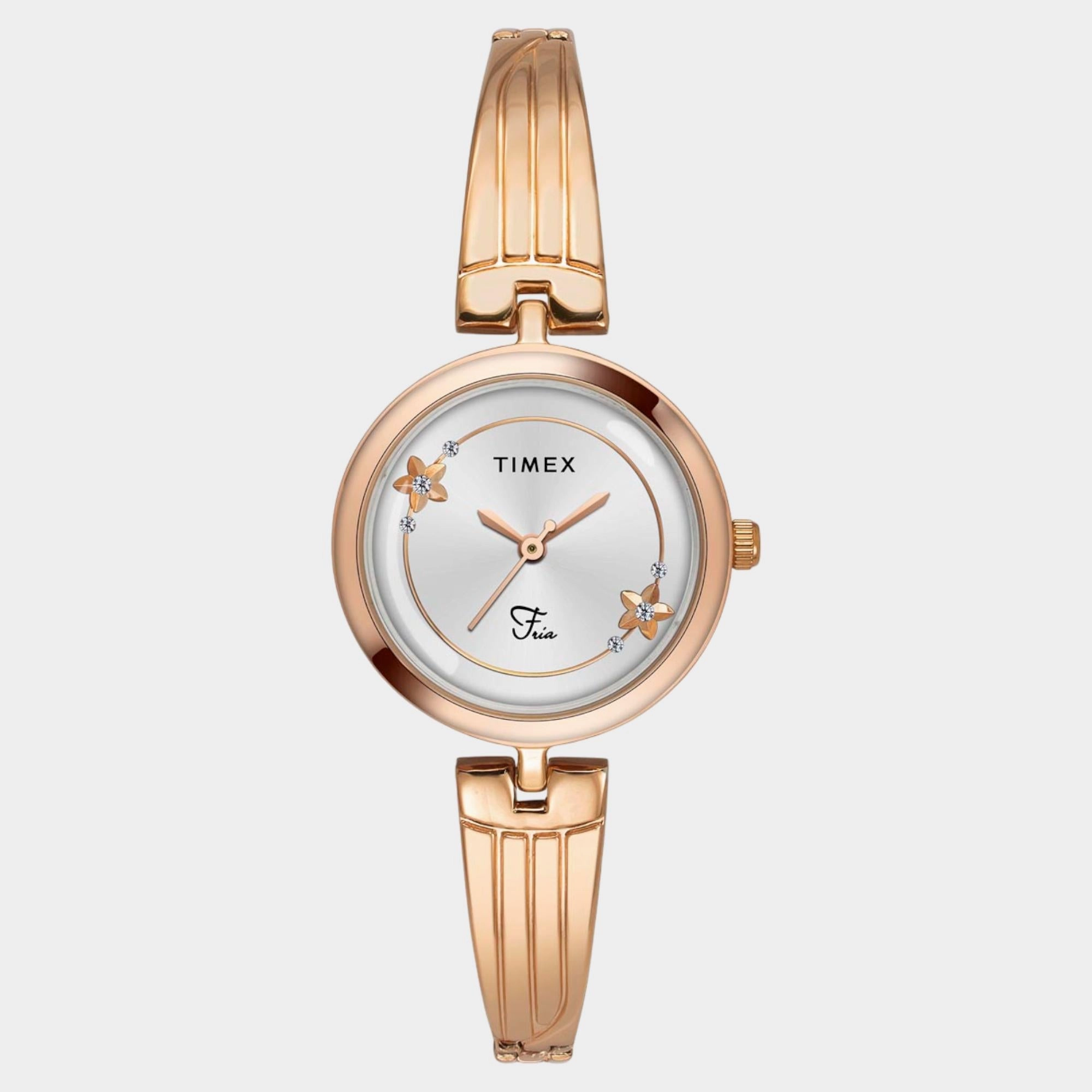 Women Quartz Silver Dial Analog Brass Watch TWEL19802
