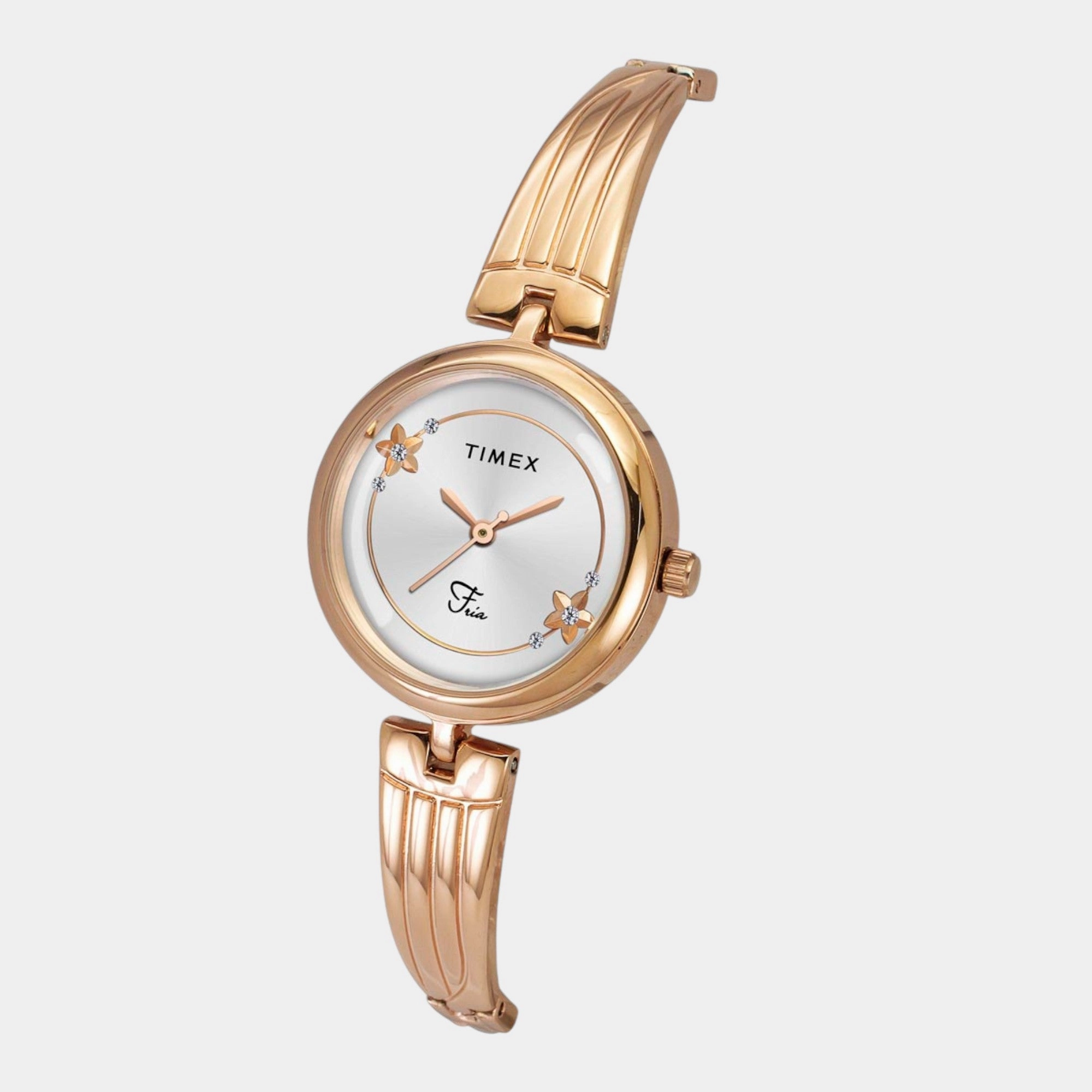 Women Quartz Silver Dial Analog Brass Watch TWEL19802