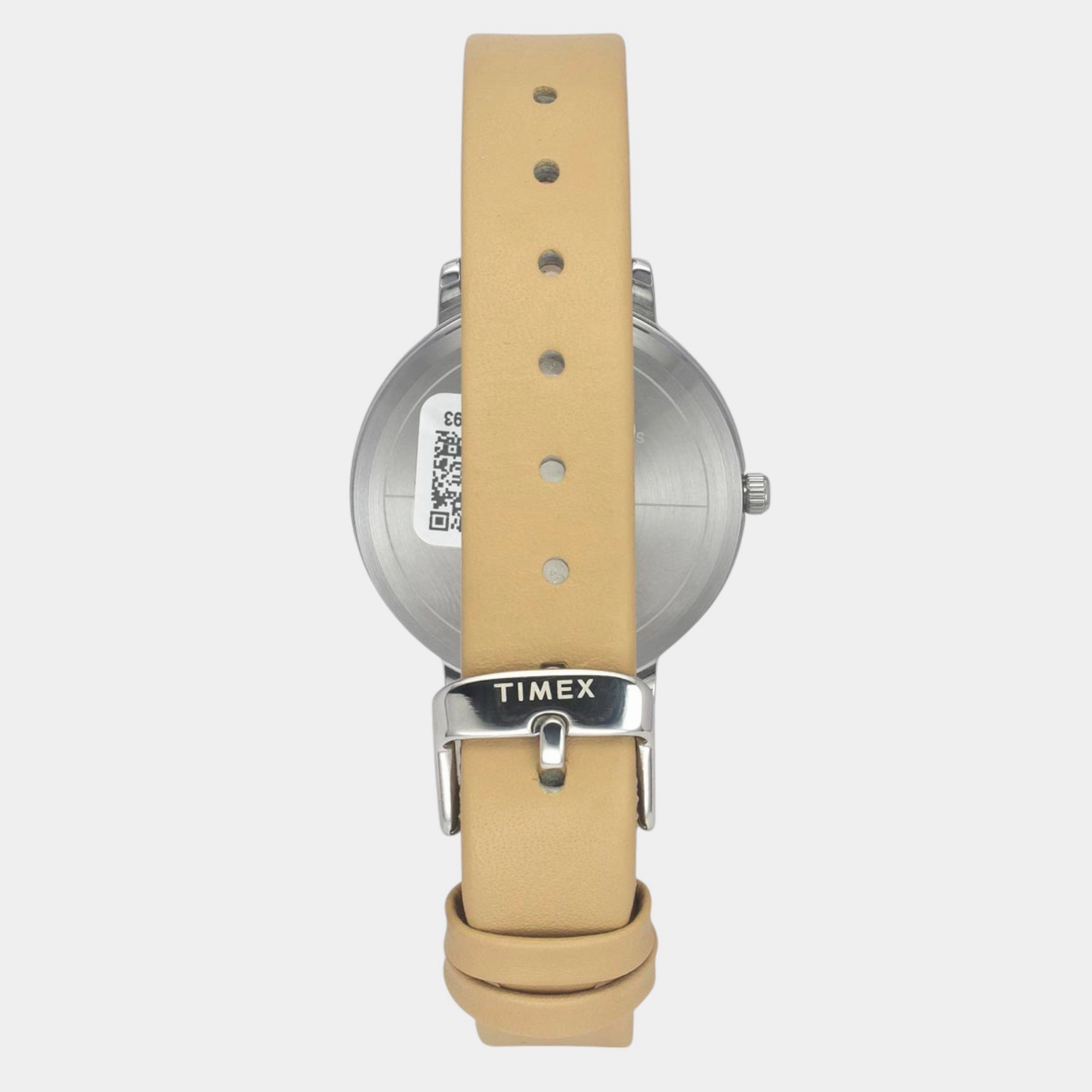 Women Quartz Silver Dial Analog Leather Watch TWEL15817
