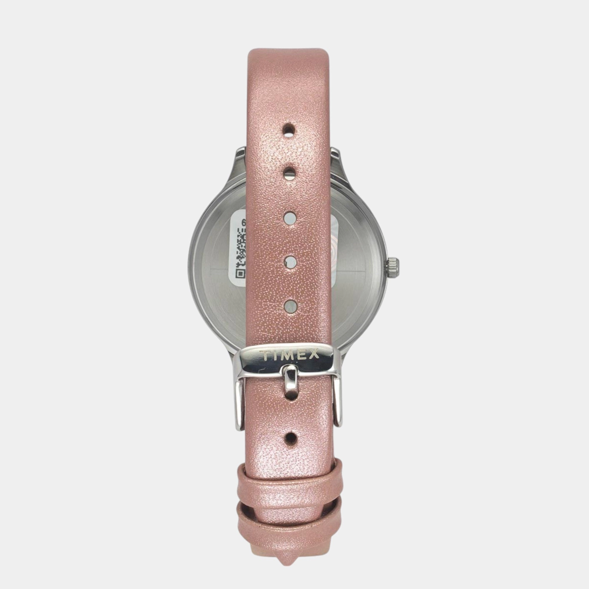 Women Quartz Silver Dial Analog Leather Watch TWTL12107