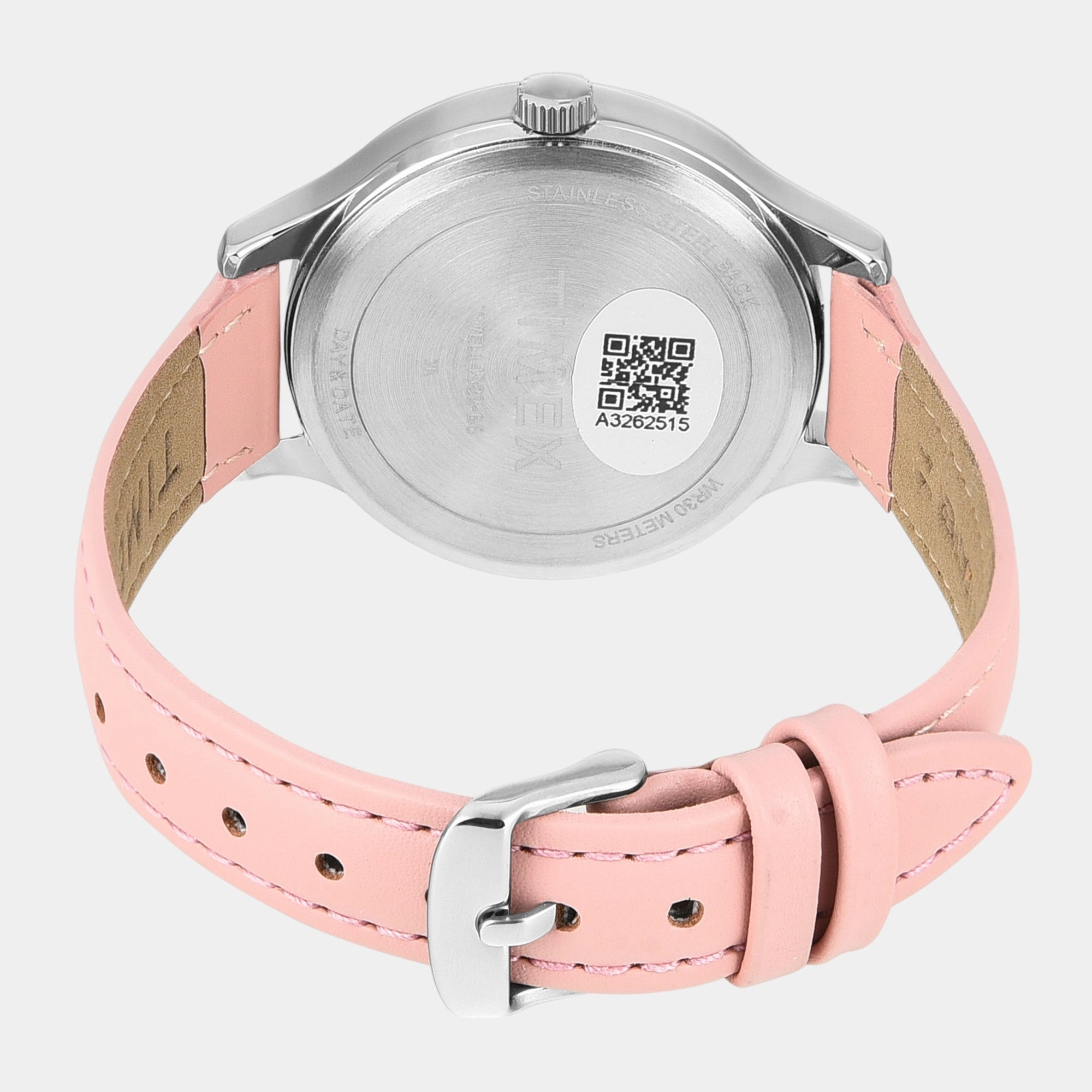 Women Quartz Silver Dial Multi-Function Leather Watch TWEL14822