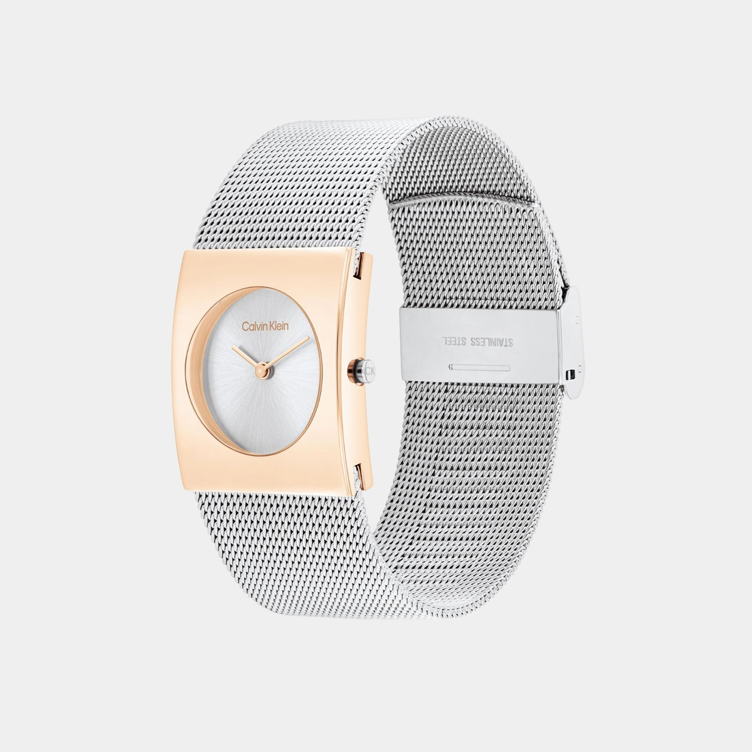 Women Quartz Silver White Dial Analog Mesh Watch 25100063