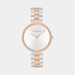 Women Quartz Silver White Dial Stainless Steel Watch 25100040