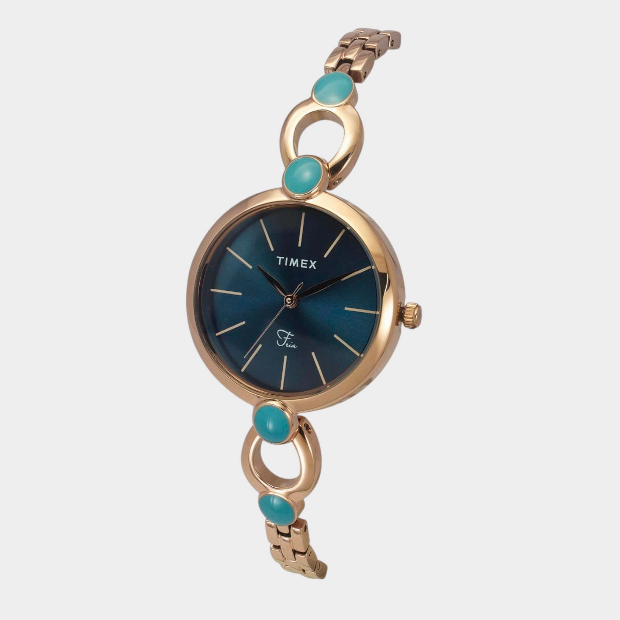 Women Quartz Teal Dial Analog Brass Watch TWEL18106