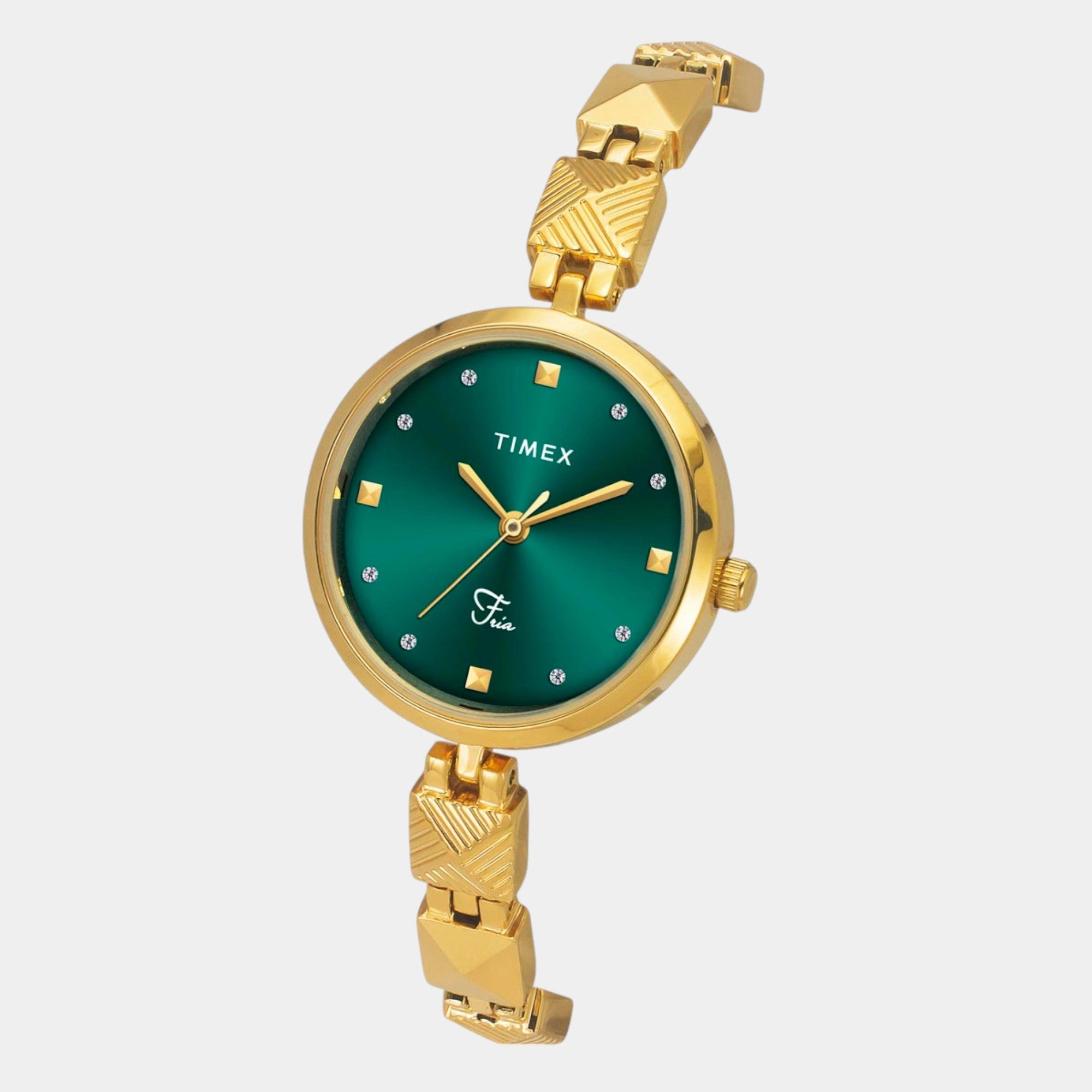 Women Quartz Teal Dial Analog Brass Watch TWEL18308
