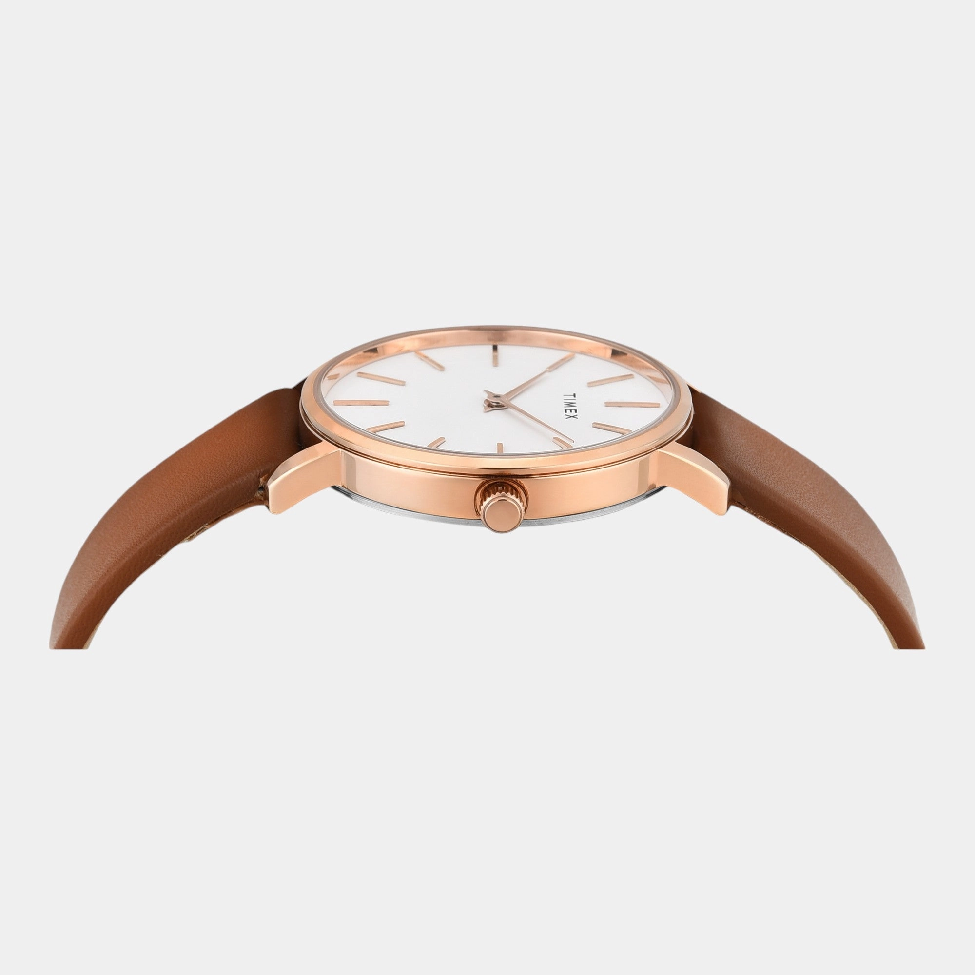 Women Quartz White Dial Analog Leather Watch TWEL15609