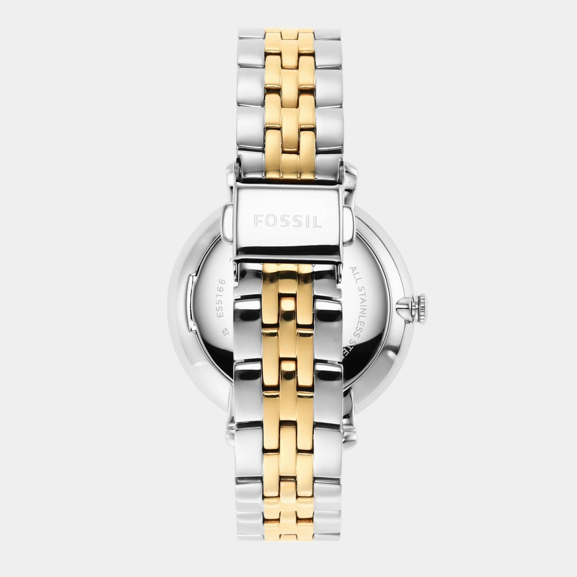 Women Quartz White Mother Of Pearl Dial Analog Stainless Steel Watch ES5166