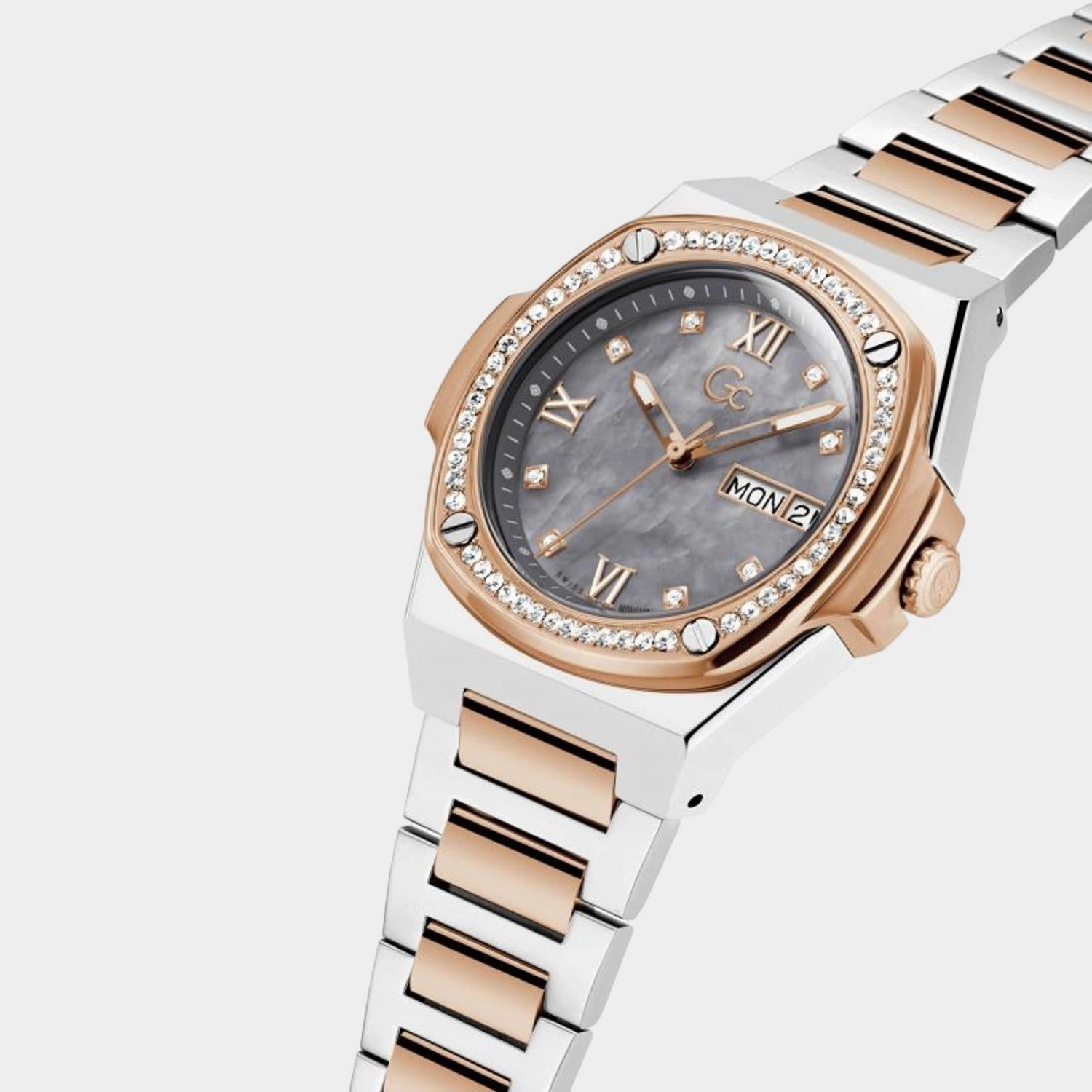 Women's Grey Analog Stainless Steel Watch Y98001L5MF
