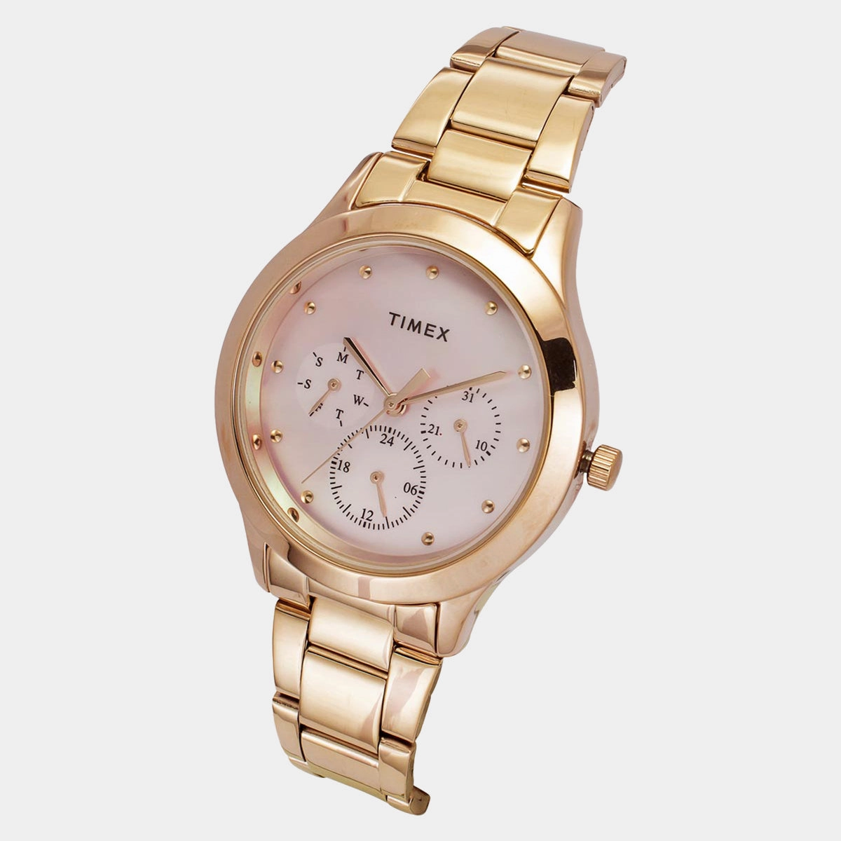 Women's Mother Of Pearl Round Chronograph Stainless Steel Watch TW000Q817-EX