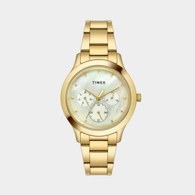 Women's Mother of Pearl Round Chronograph Stainless Steel Watch TW000Q818-EX