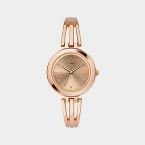 Women's Rose Gold Analog Brass Watch TWTL10305