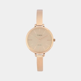 Women's Rose Gold Analog Stainless Steel Watch TWEL12803