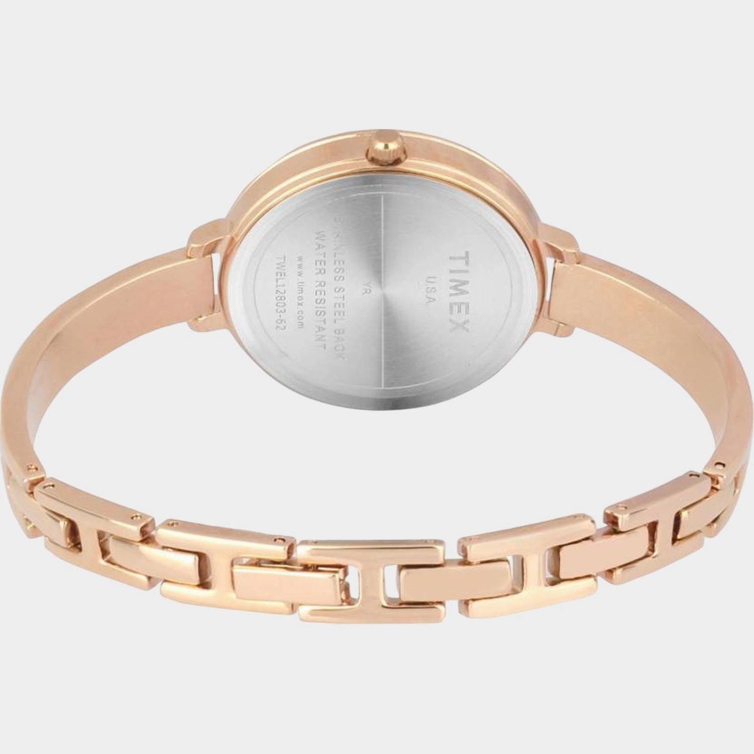Women's Rose Gold Analog Stainless Steel Watch TWEL12803