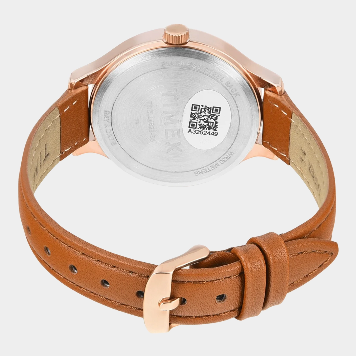 Women's Rose Gold Dial Multi-Function Leather Watch TWEL14823
